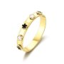 Uooanuo Clover Bracelet Bangle For Women 14K Gold And White Gold Plated Stainless Steel Lucky Jewelry 14K Gold