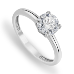 White Gold Moissanite Women&apos S Solitaire Ring