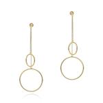 Two Part Celestial Earrings - 18KT Yellow Gold Vermeil