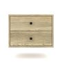 Bam Drakensberg Two Drawer Bedside Table - Kirkwall