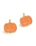 Goldair Gold Pumpkin Face Stud Earrings