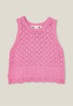 Cotton On Taylor Crochet Top - Pink Gerbera