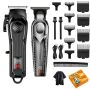 Professional Hair Clipper And Trimmer Set Cordless Barber Clippers