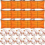 Moukeren 24 Basketball Stuff Set Cosmetic Bags Sport Makeup Bags Pencil Storage Case Portable Satin Hair Scrunchies Elastic Hair