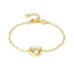 Gold Domina Bracelet With Heart