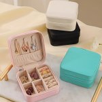 1PC Multi-grid Jewelry Storage Box Soft Liner Jewelry Storage Basket For Necklaces Earrings Household Storage Organizer For Bedr