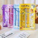 Kawaii Stationery Kit - Hello Kitty My Melody Kuromi Cinnamoroll Themed Pencils Erasers Rulers Set - Adorable Christmas Gift For