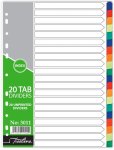 Index 20 Tab Pvc Divider A4 Rainbow Pack Of 10