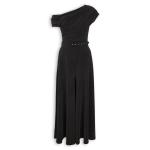Black Lurex Drop Shoulder Jumpsuit