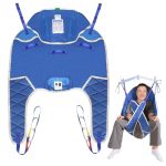 Ehucon Long Sit Spacer Sling With Head Support Patient Lift Divided Leg Sling For Transfer Bed Positioning And Lifting Suitable