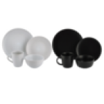 Pandora Black & White Dinner Set 16 Piece Colour May Vary