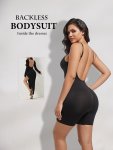 1 Piece Seamless Body Shaper Plus Size Women's Waist Cincher Tummy Control Butt Lifter Backless Beautiful Back Square Neck Slimm