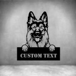 German Shepherd Dogs With Custom Text - 450MM Rust Coat