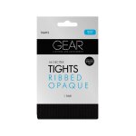 Opaque Ribbed Tight Black Small