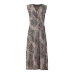 Printed V-neck Poly Maxi Dress