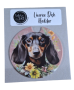 Dog & Flowers Licence Disk Holder - Love Me Pomeranian