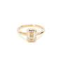 Bezel Set Emerald Cut Lab Grown Diamond Ring - 1.5CT / White Gold / 18CT