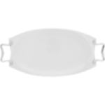 Elegance White Platter With Metal Handles 46CM