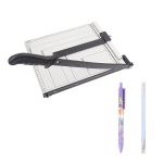 A4 Paper Trimmer Paper Cutter Crafts Paper Guillotine Plus 1 Pen Knife & 1 Double Head Craft Cutting Pen - 829-4