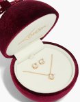 Goldair Gold Cubic Zirconia Earrings & Necklace Set