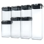 7 Piece - Easy Buckle Food Storage Container - Transparent