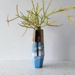 Poseidon Vase Small - Blue Multi & Bronze
