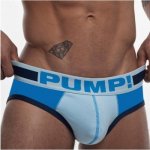 Pump Cotton Briefs Light Blue And White