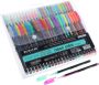 48PCS Metallic Gel Pens And Neon Coloring Markers Set For Adults With Fine