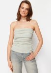 Lurex Strapless Stretch Blouse - Mint