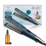 Enzoen -3210 Titanium Plate Hair Straightener & Macadamia Oil Treatment