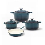 Continental Cast Iron Cookware Set 7PC – Assorted Colors