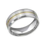 C1005-C32602 - Men's Stainless Steel Band Ring - Size 9