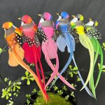 6PCS Artificial Feather Birds Decorative Crafts For Centerpieces - Home Garden Yard Decor Non-electric Other Material