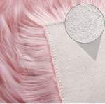 Smte Super Soft Faux Fur Fluffy Rug Pink With Keychain