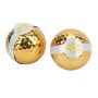 Gold Plated Colored Ribbon Golf Balls- 2 Piece