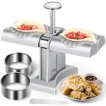 1PC Herobaby Automatic Double Head Dumpling Maker With Stuffing Scoop 2 Noodle Cutters And 8.38 Cm Mold - Perfect For Wrapping C