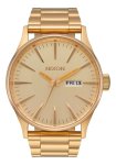 Nixon Sentry Stainless Steel Mens Watch - All Gold