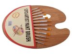 12-PIECE Artist Paint Brush Set For Acrylic Oil & Watercolor