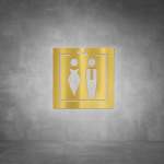 Elevator Sign D04 - Polished Brass