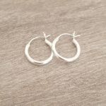 Harley 925 Sterling Silver Hoop Earrings Size: 2MM Thick 15MM Hoops