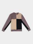 Colour Block Panel Crew Sweater - Cornstalk - Cornstalk XXL