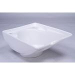 Basin Porcelain Lavendar Square White