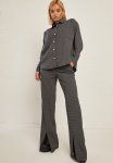 Split Trousers - Navy Grid Check