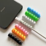 7PCS Silicone Charger Cable Protectors Durable Protective Cable Cover Cable Wrap Accessories Flexible Spiral Silicone USB Wire P