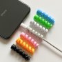 7PCS Silicone Charger Cable Protectors Durable Protective Cable Cover Cable Wrap Accessories Flexible Spiral Silicone USB Wire Protector For Bedroom Bathroom Home Desk Office