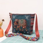 Vintage Ethnic Style Shoulder Bag Retro Embroidered Crossbody Bag Women's Fashion Handbag & Wallet