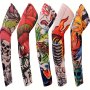 1PC Cycling Tattoo Ice Arm Sleeves Sun Screen Uv Protection Compression Arm Sleeves For Fishing Camping Cycling Hiking