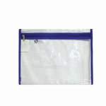 Polking Library Bag With Zip Clear Blue