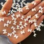 50 Pcs/bag Colorful Resin 3D Bow Nail Art Decorations - Perfect For Nail Art Designs And Charms - 3D Bows For Nail Charms And Accessories