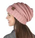 Funky Junque Exclusives Slouchy Beanie For Women Oversized Winter Hat Chunky Cable Knit Beanies Soft Warm Unisex Slouch Hats For